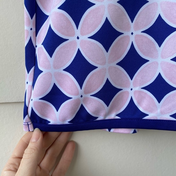 CROWN & IVY • Preppy Blue and a pink Geometric Skort size Large - Picture 3 of 13